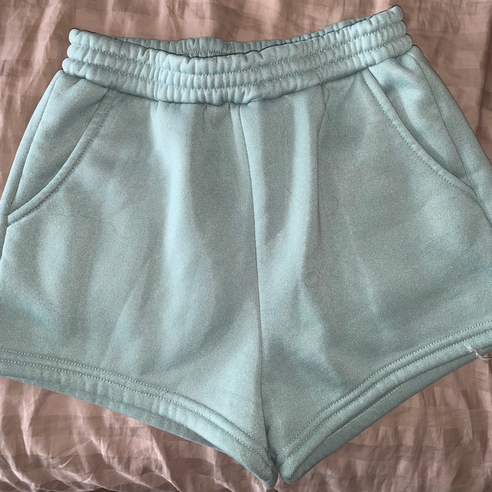 SHEIN green sweat shorts